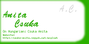 anita csuka business card